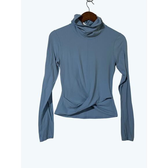 Lululemon Melodic Movement Long Sleeve Turtleneck Pullover Powder Blue 6 - Picture 1 of 5